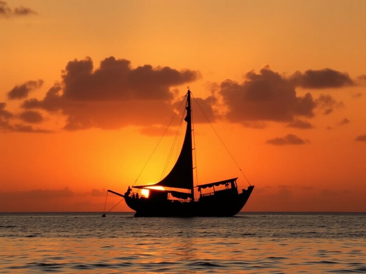 Paseo en dhow al atardecer